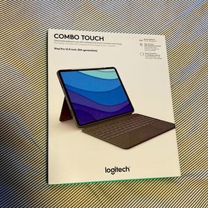 Logitech combo touch 12.9 inch (5th gen-2021) keyboard case with trackpad.